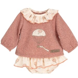 Conjunto Pololo Anemoi Calamaro | Bebé Niña 1-36 Meses con Volantes