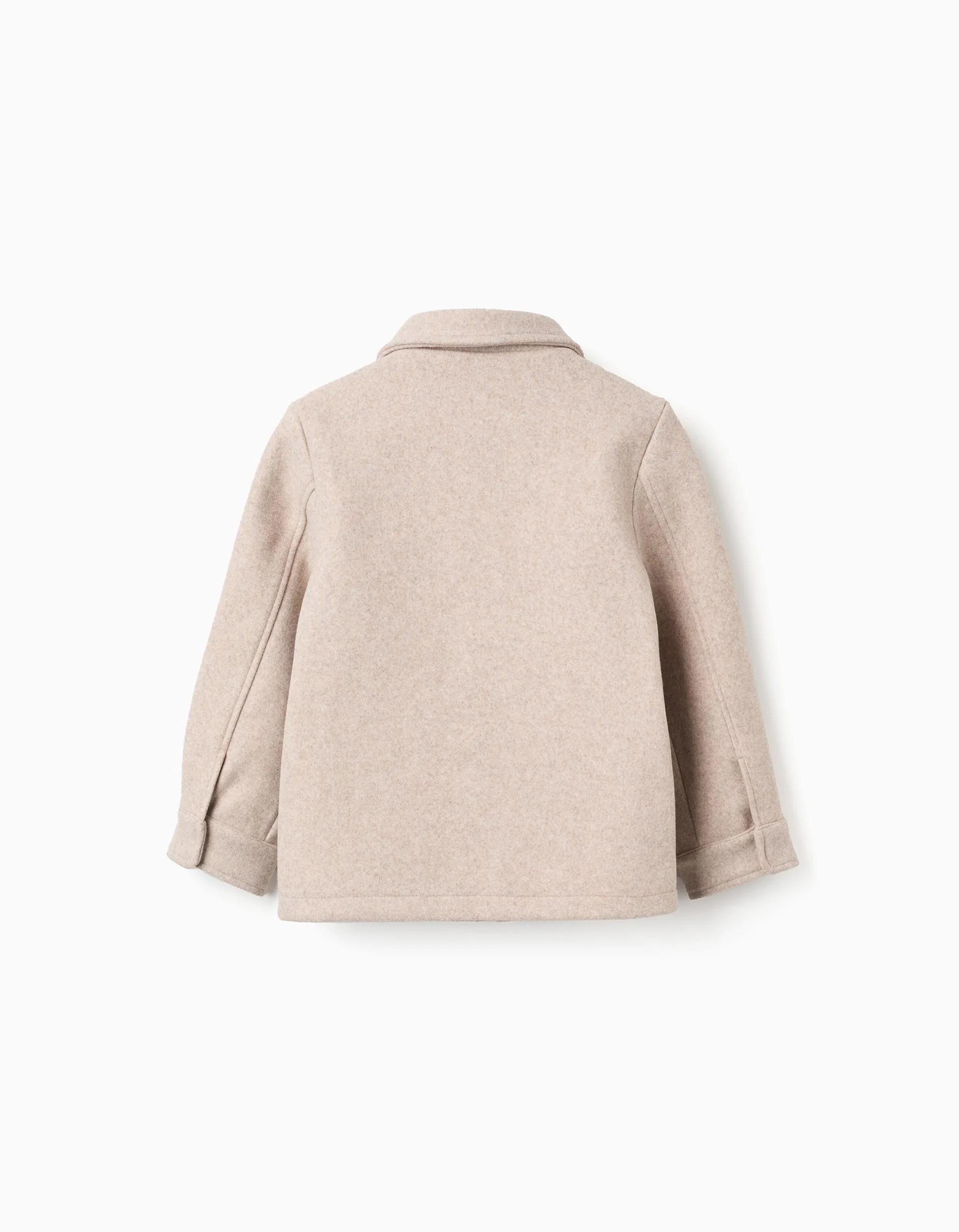 Abrigo efecto lana con cremallera y bolsillos 'B&S' para niño, beige marca Zippy - Imagen 3