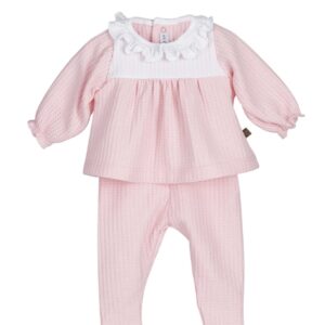 Conjunto polaina Rodas con volante bebé Calamaro 00-6 meses · Primeras puestas · Mint y Rosa