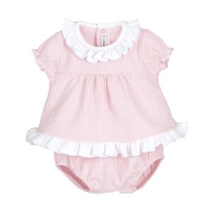 Conjunto Pololo Rodas bebé Calamaro 0-6 meses · Rosa