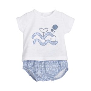 Conjunto pololo bebé Familia Sikar azul Calamaro 1 a 36 meses