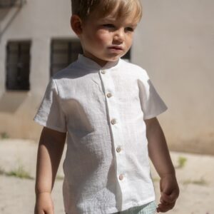 Conjunto pantalón y camisa verde mint colección Kavarati marca Calamaro