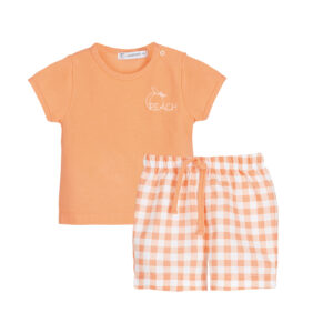 Conjunto pantalón cuadros naranja Calamaro
