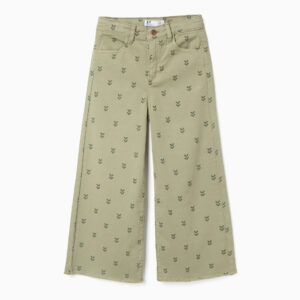 Pantalon wide leg verde Jessie