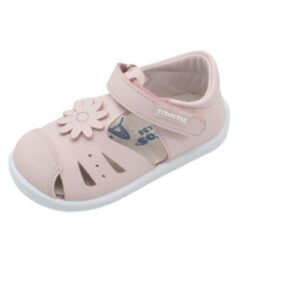 Sandalia respetuosa FLOR rosa suave L500 Titanitos