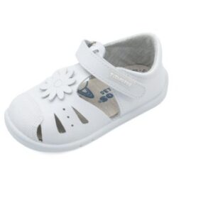 Sandalia respetuosa Flor blanca L500 marca Titanitos