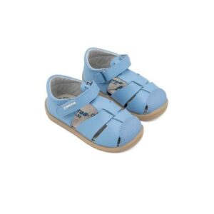 Felix L500 sandalia azul celeste caramelo barefoot Titanitos