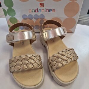 Sandalia Platform "Grecian Gold"261488-1 MALINCHE/TRENZADO ORO