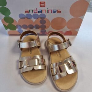 Sandalia Barefoot Andanines: Elegancia en Oro 261568-1 MALINCHE/TPU ORO