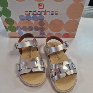 Sandalia Barefoot Andanines: Destellos en Plata 261568-3 MALINCHE/TPU PLATA