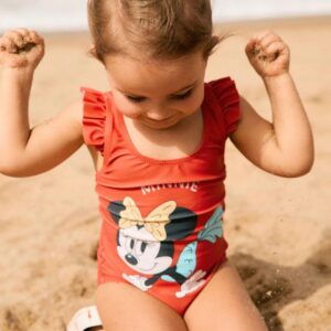 Bañador Minnie con volantes para bebé niña