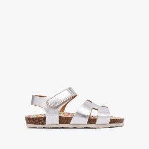 Sandalias Bio Brillantes Tiras Plata COSH301096