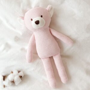 KIOKIDS PELUCHE OSITO PATILARGO ALGODÓN ROSA