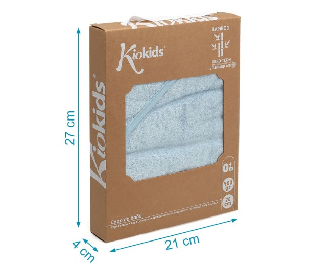 TOALLA 100X100CMS 380GRS BAMBÚ AZUL - Imagen 5