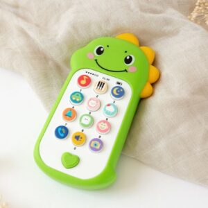 KIOKIDS TELÉFONO MUSICAL DINOSAURIO PARA BEBÉS CON SONIDOS Y MELODÍAS