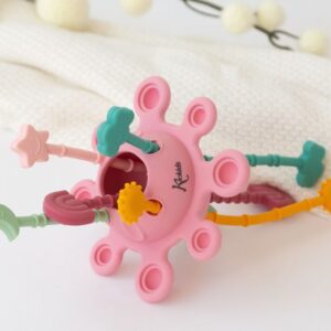 KIOKIDS JUGUETE ESTIMULACION DE SILICONA ROSA