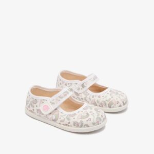 Merceditas Barefoot Bebé Lona Unicornio Arcoiris TESH515023
