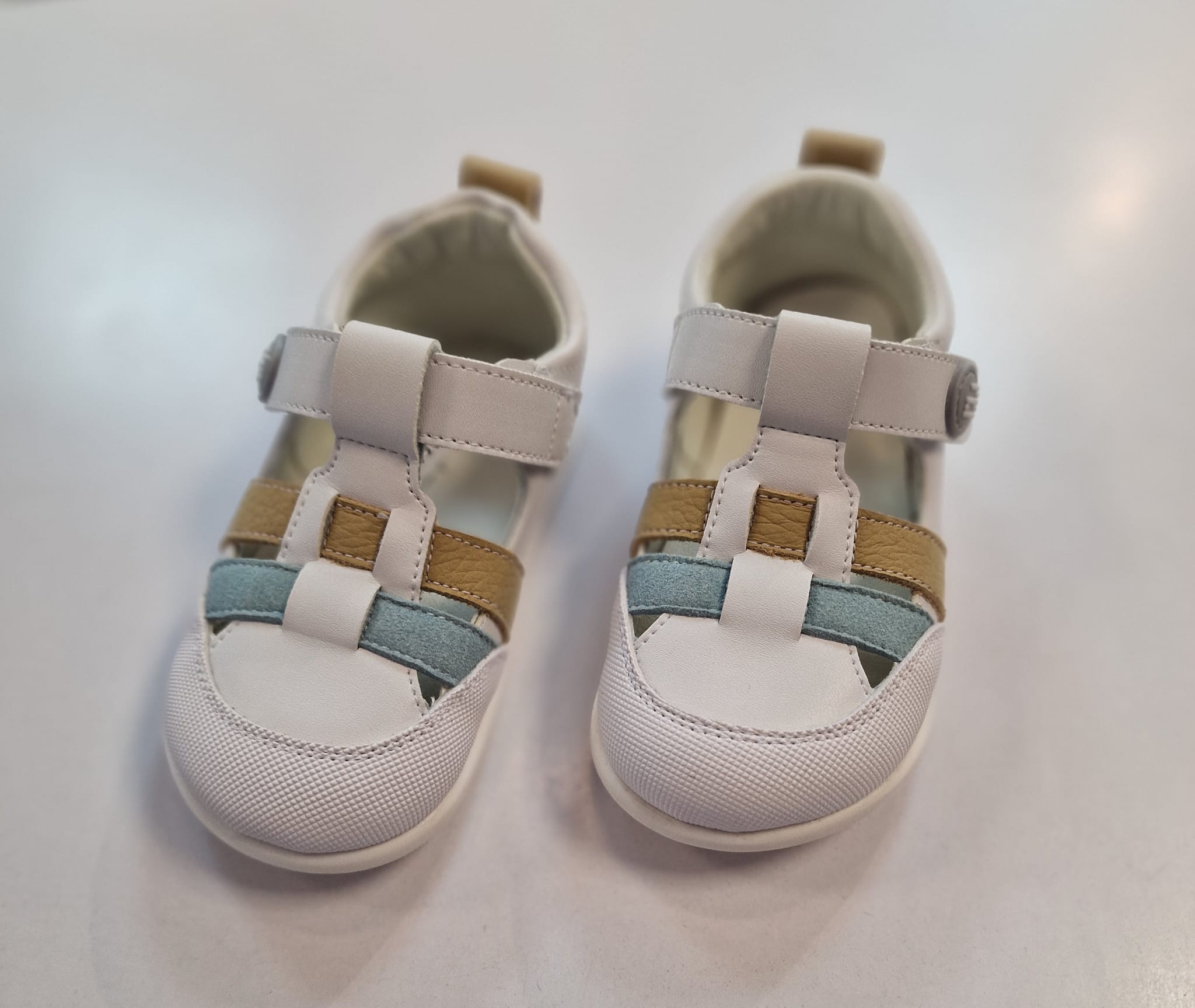 Sandalia 261080-1 MALENA/SUEDE BLANCO/VERDE AGUA
