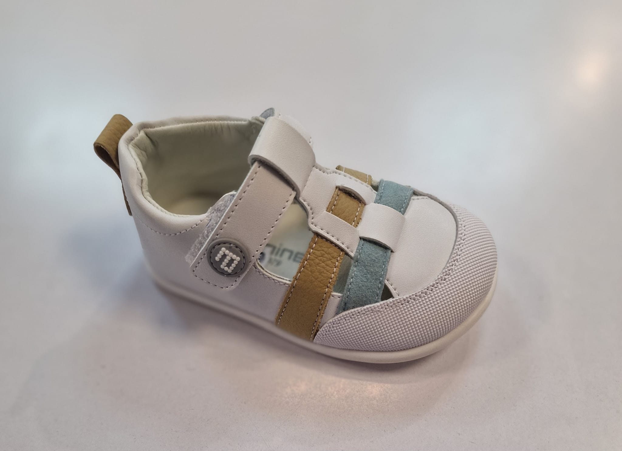 Sandalia 261080-1 MALENA/SUEDE BLANCO/VERDE AGUA - Imagen 3
