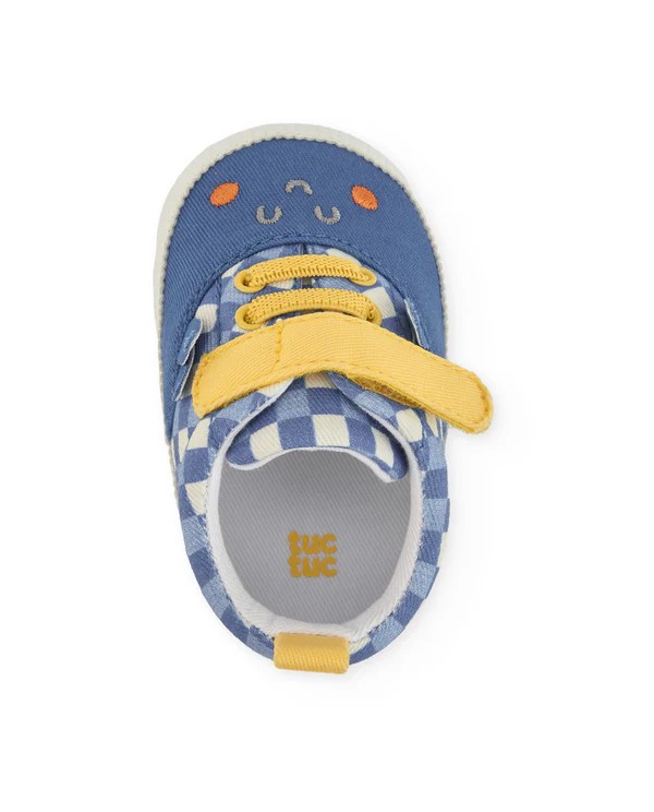 Zapatos bebé niño Tuc Tuc abejita azul vichy velcro