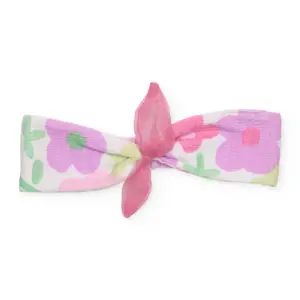 Diadema bebe nina Tuc Tuc estampado flores pastel nudo