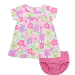 Vestido bebe nina Tuc Tuc estampado flores pastel braguita rosa