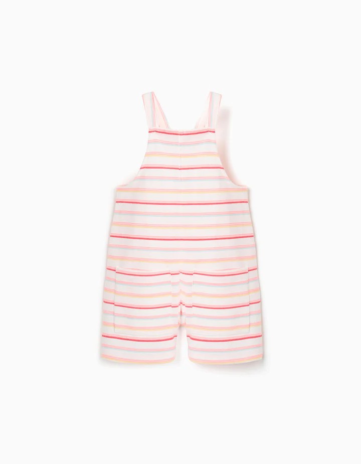 Mono nina Zippy rayas colores pastel tirantes ajustables bolsillos