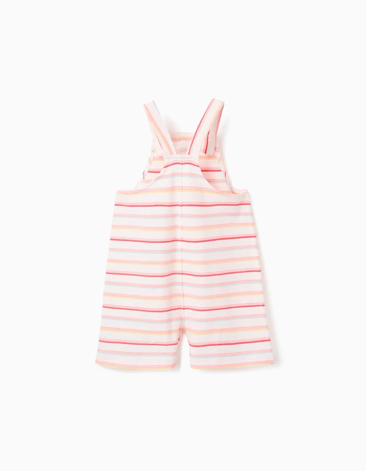 Mono nina Zippy rayas colores pastel tirantes ajustables bolsillos