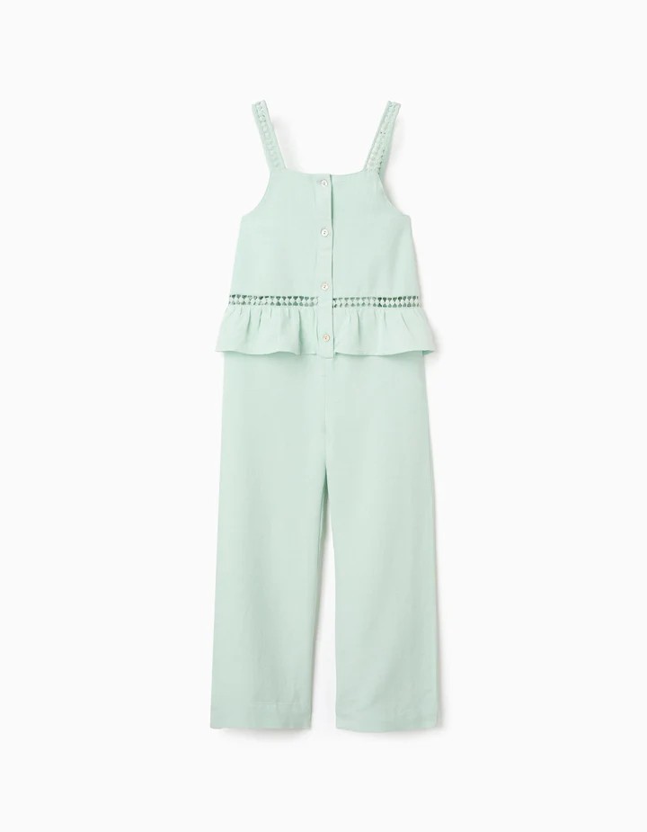 Mono nina Zippy verde menta calado tirantes