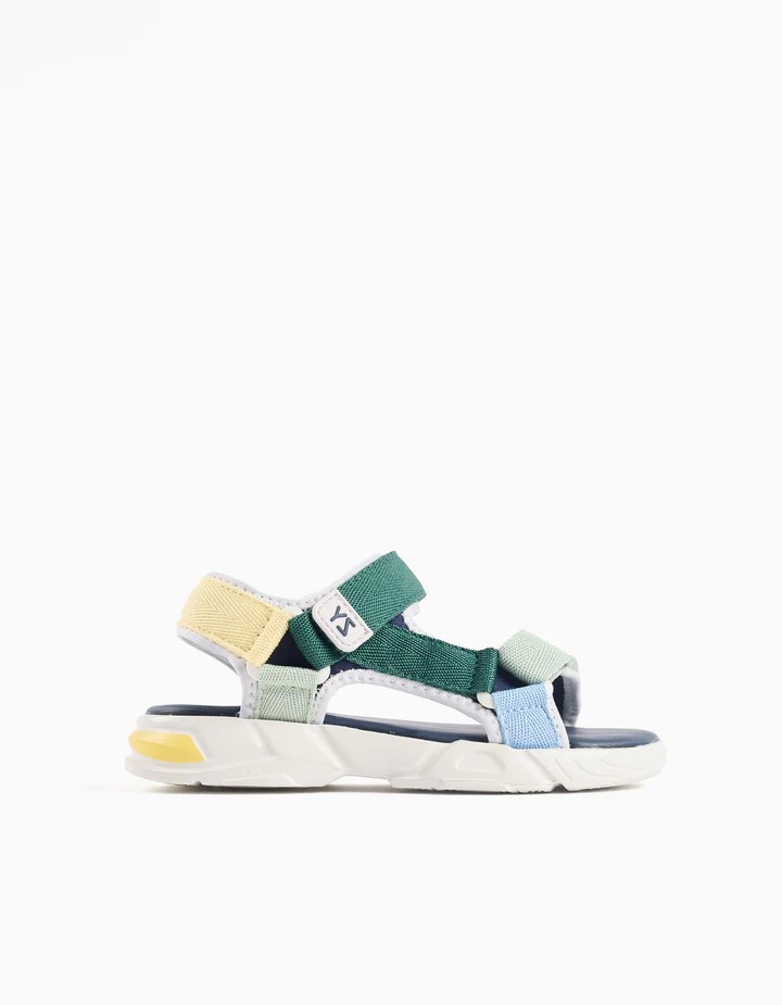Sandalias nino Zippy multicolor deportivas velcro suela blanca