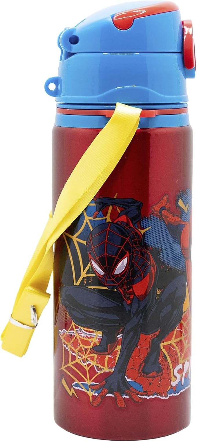 BOTELLA POP UP DE ALUMINIO CON CORREA 730 ML Spiderman - Imagen 3