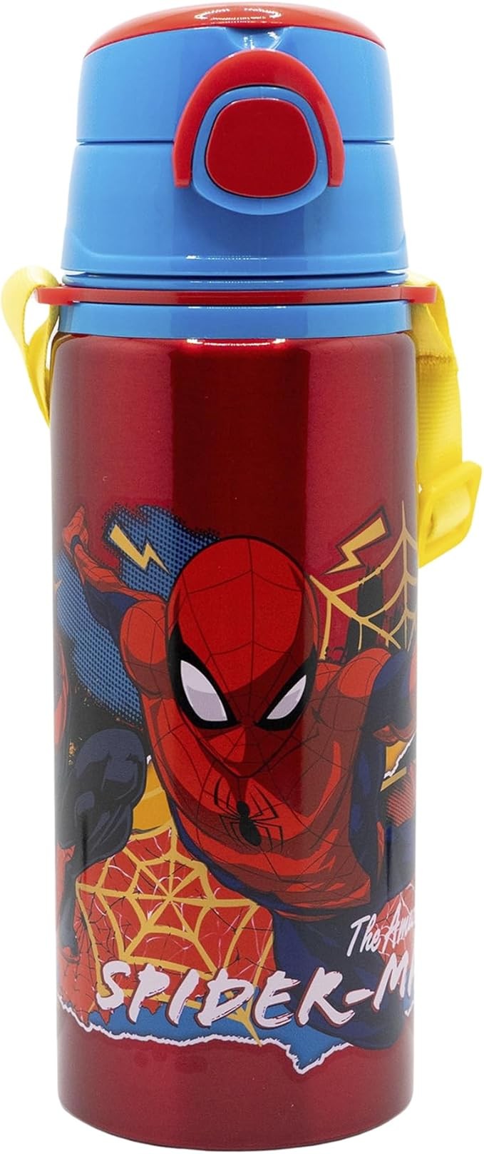 Cantimplora Spiderman aluminio 730ml botella agua infantil roja azul