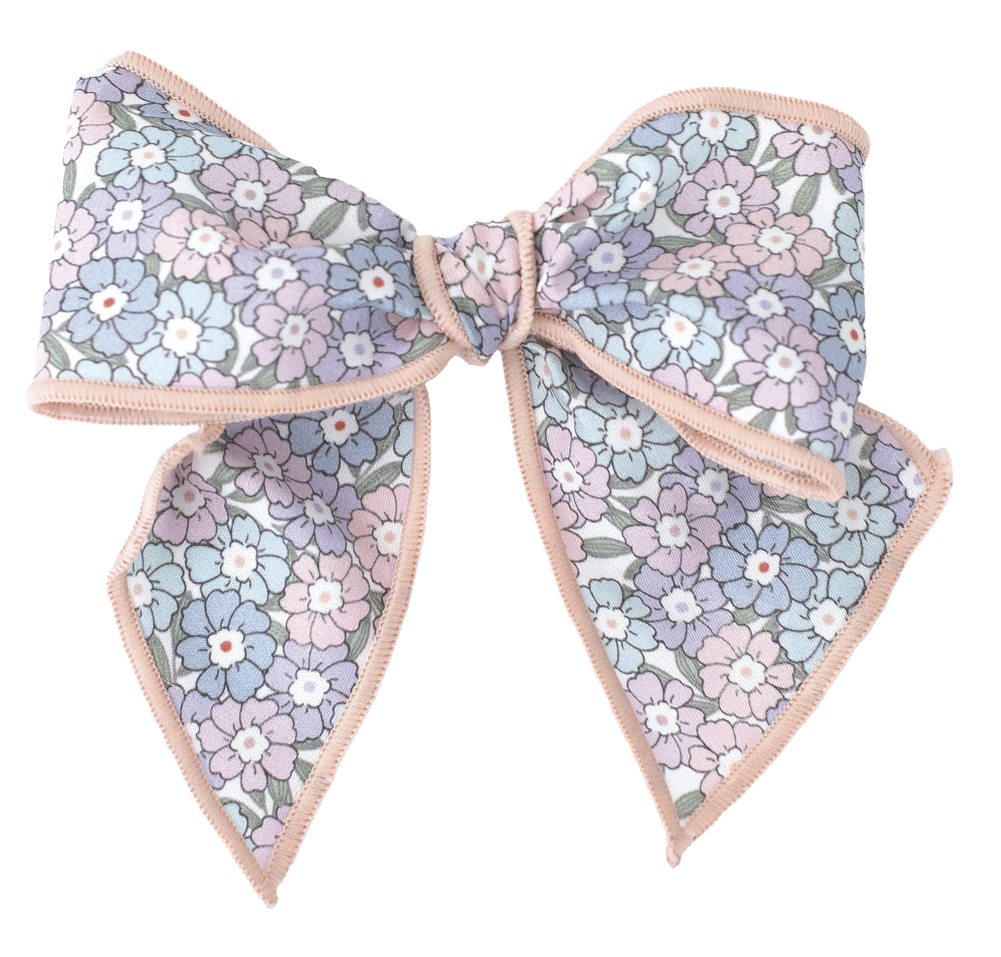 Lazo nina flores pastel ribete rosa accesorio pelo