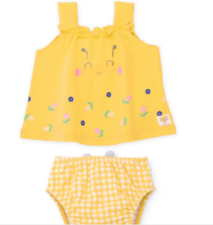 Bañador bebé niña Tuc Tuc abejita amarillo