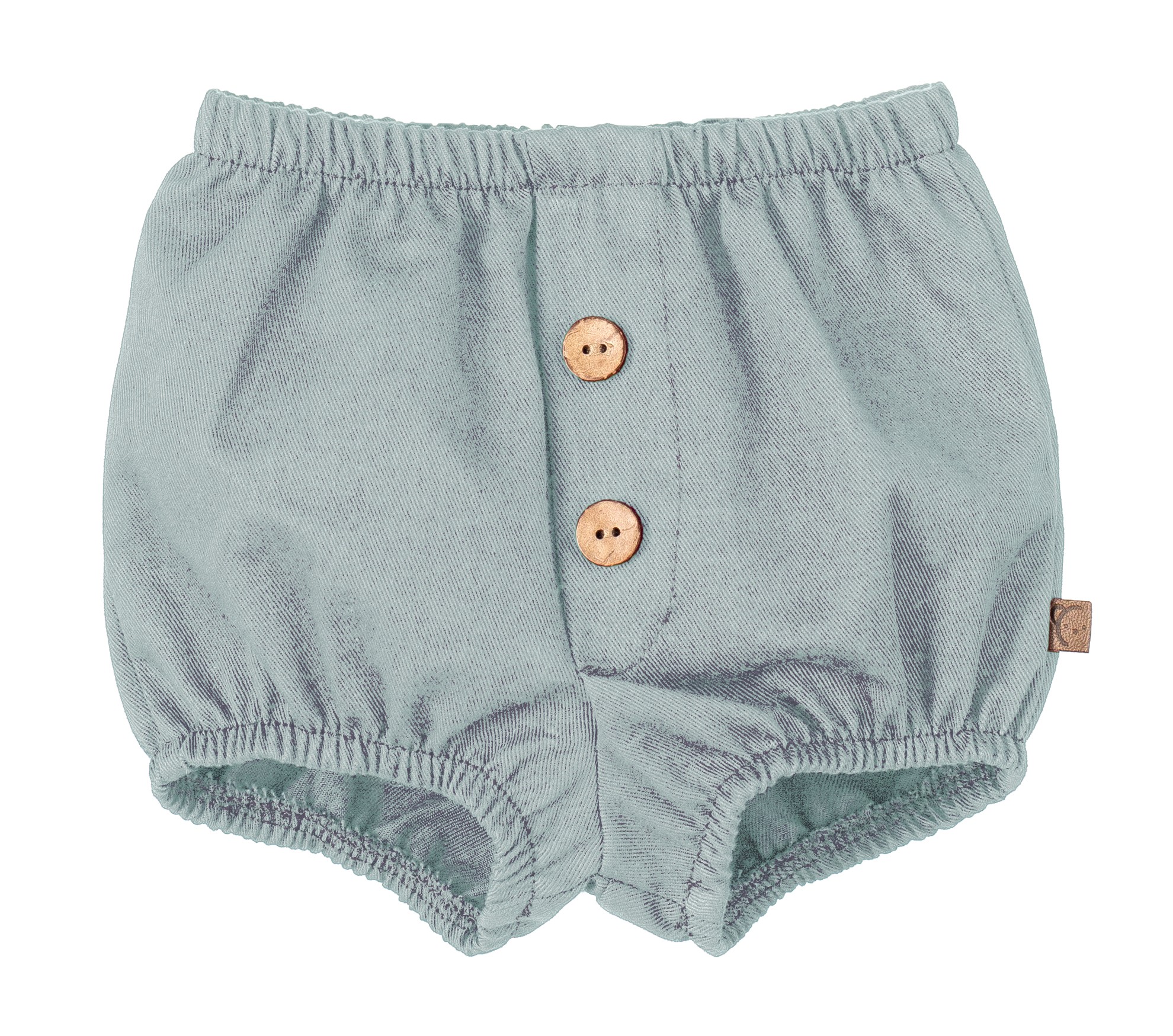 Pololo bebe Davos mint verde agua cintura elastica botones madera redondos aberturas piernas elasticas abullonado