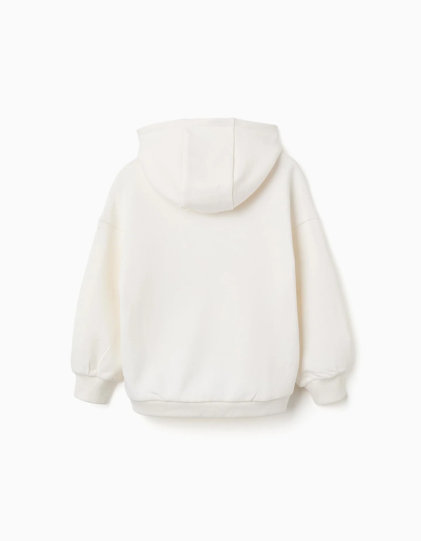 Sudadera de algodón con capucha y corazones estampados - Imagen 2