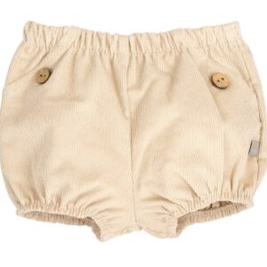 Pololo bebe Pampero pana fina camel marron claro cintura elastica botones madera decorativos aberturas piernas elasticas abullonado