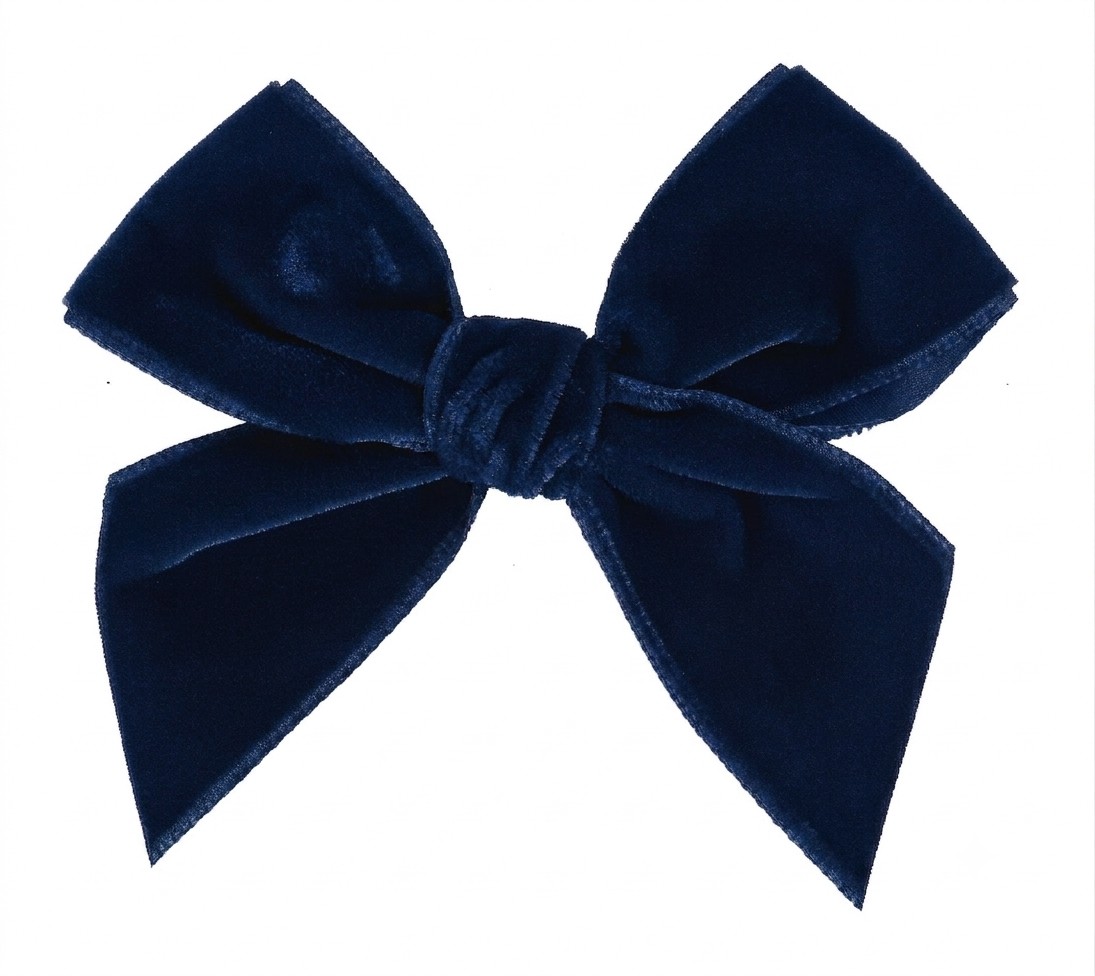 Lazo Pelo Azul Marino Terciopelo