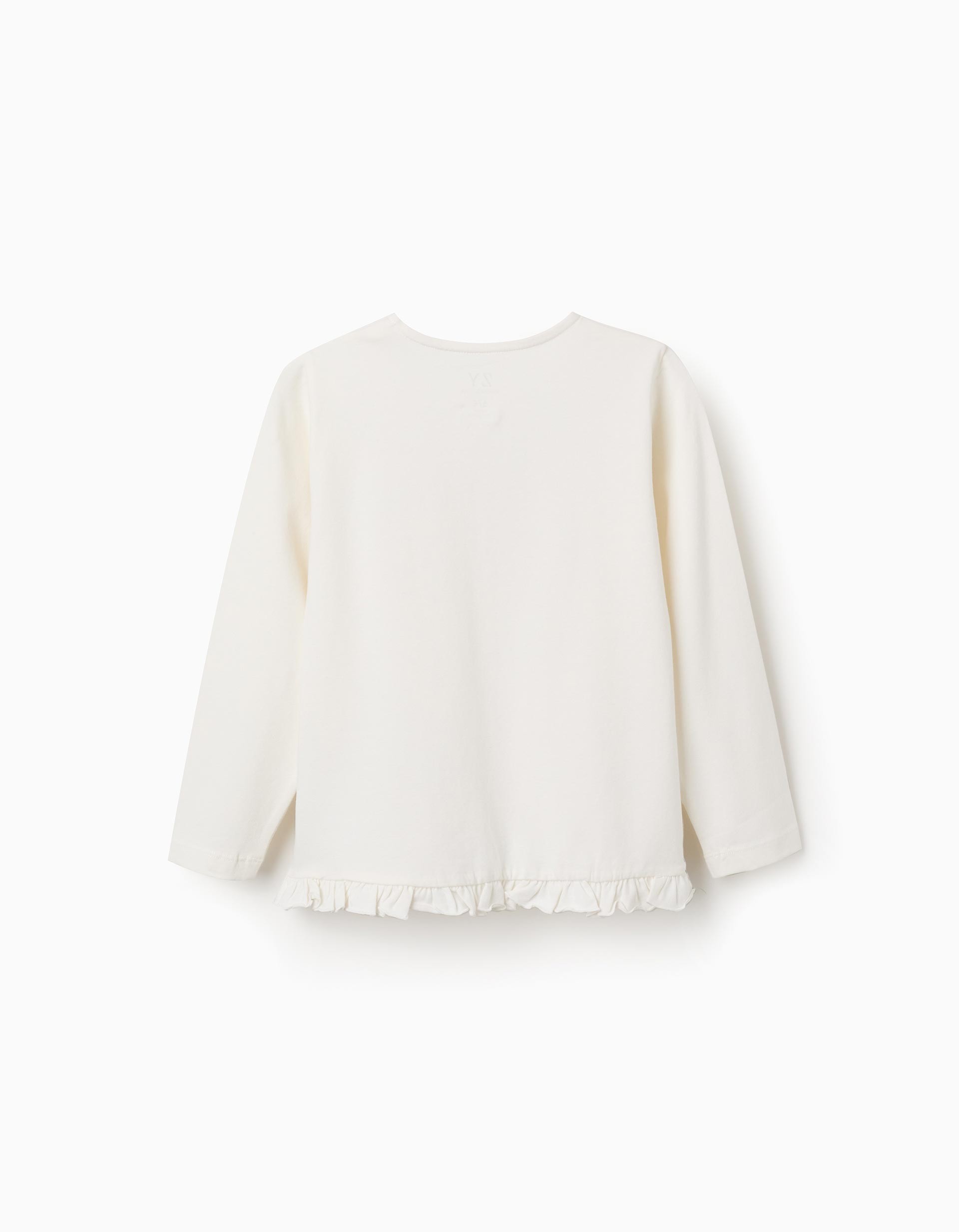 Camiseta de manga larga con estampado y volantes - Imagen 3