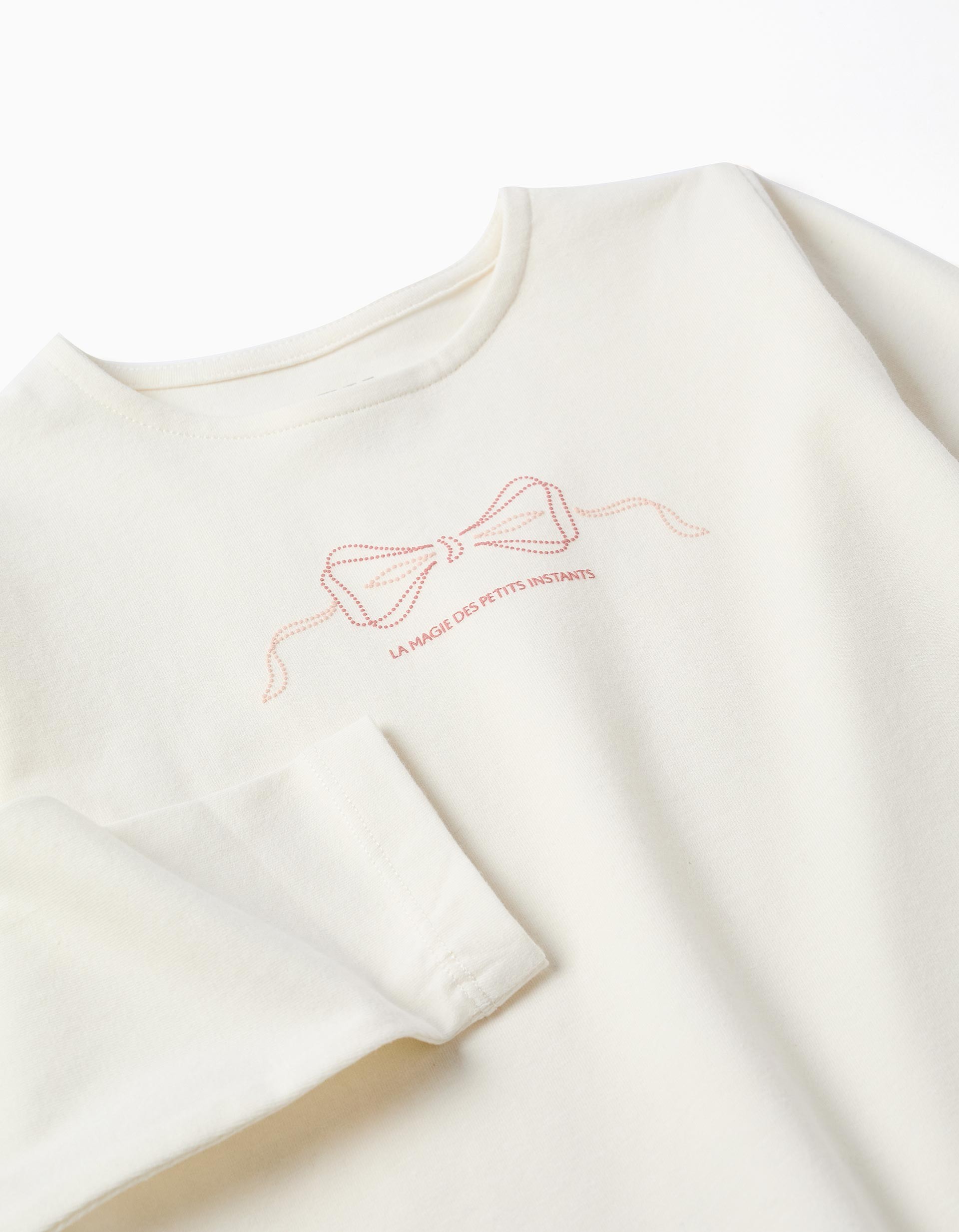 Camiseta de manga larga con estampado y volantes - Imagen 2