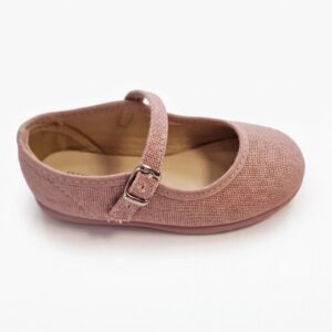 Merceditas rosa empolvado hebilla suela flexible ceremonia