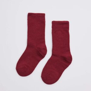 Calcetines infantiles algodón granate colegial