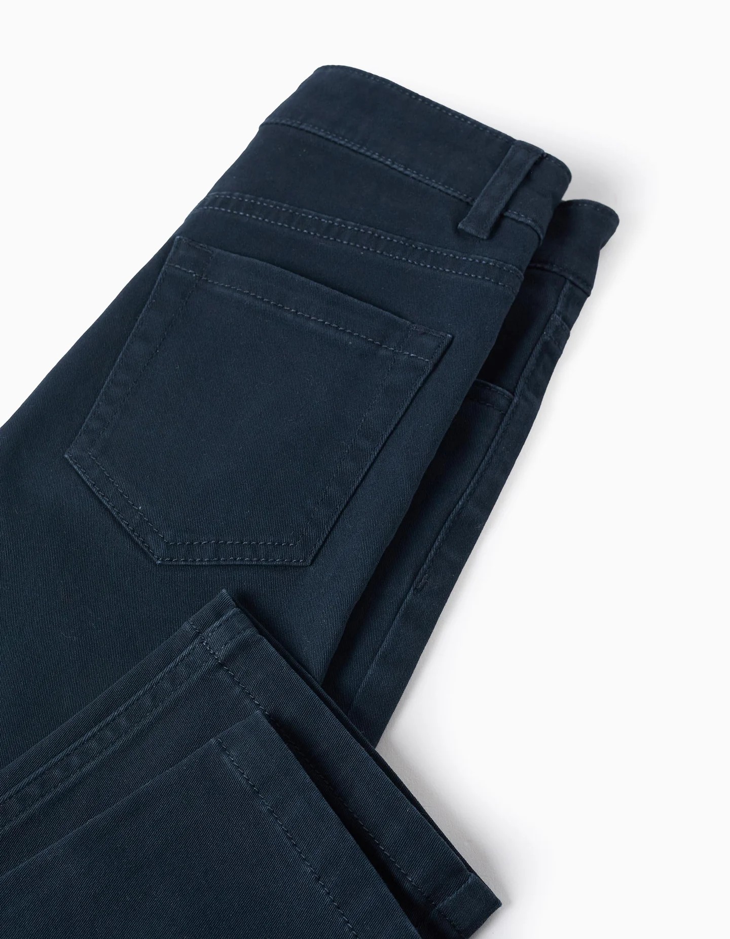 Pantalón Slim Fit niño sarga azul oscuro - Imagen 4