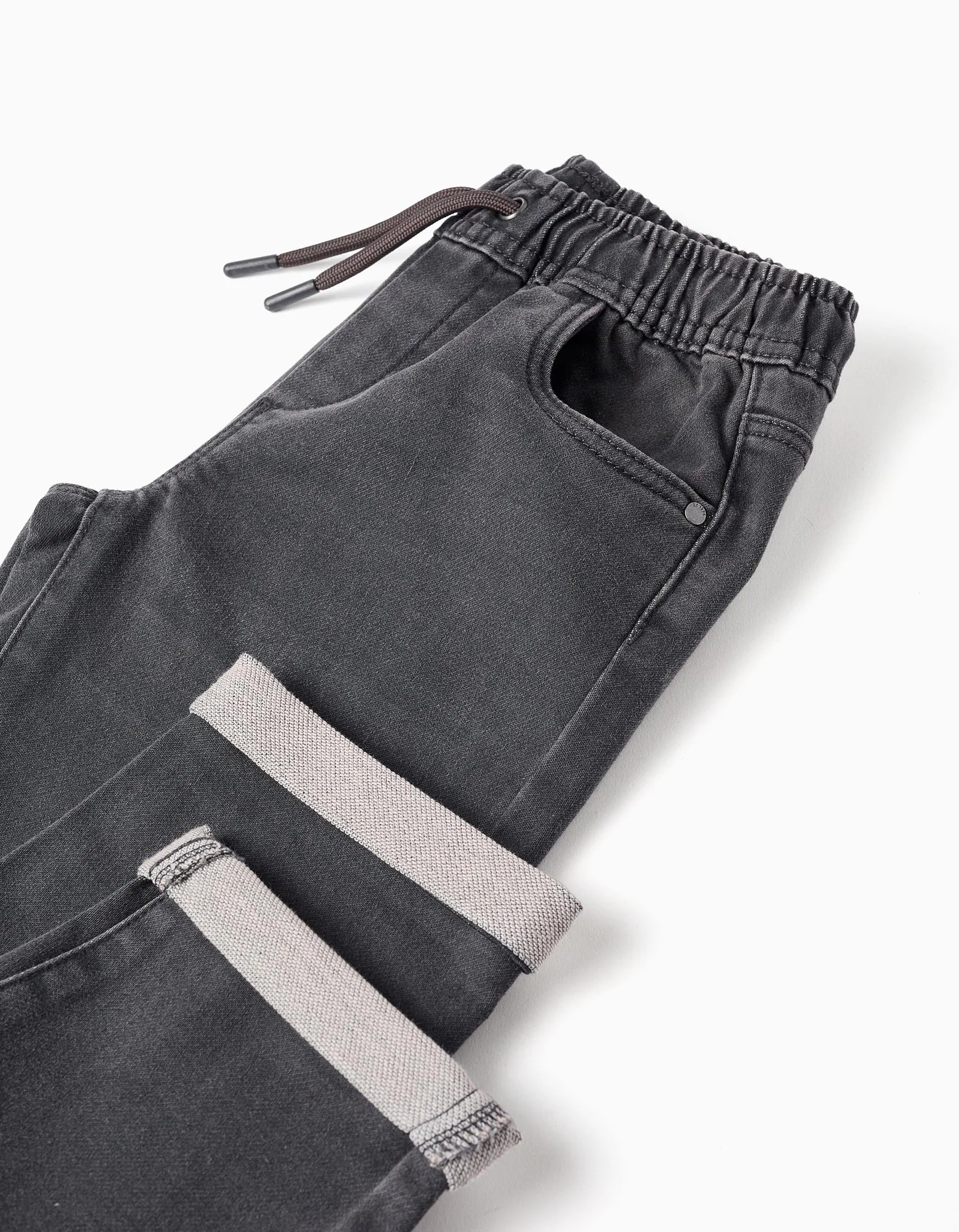 Pantalón jogger vaquero gris oscuro - Imagen 4