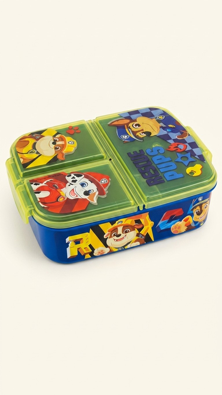 Fiambrera infantil Patrulla Canina con compartimentos.