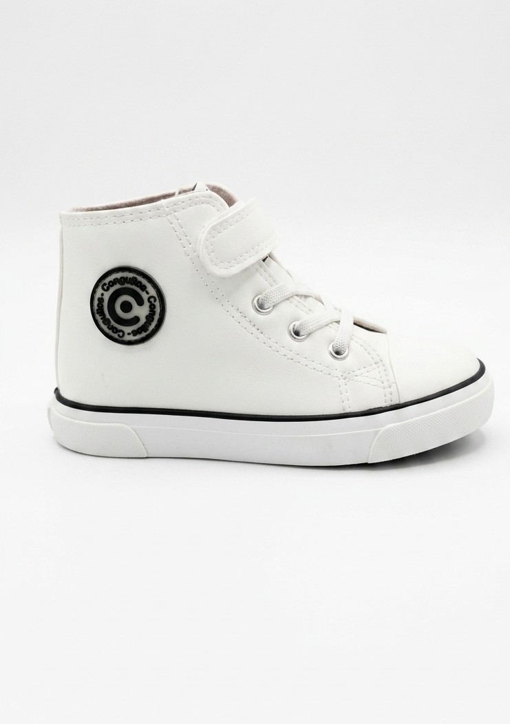 Zapatillas Altas Infantil Conguitos - Blanco