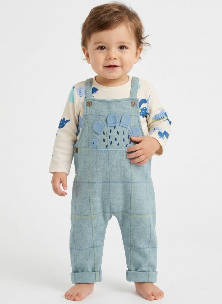 Conjunto Peto de Punto y Camiseta de Algodón Tuc Tuc