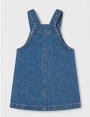 Pichi bebé niña denim azul claro parches Minnie Mouse tirantes ajustables botones laterales ZY Baby