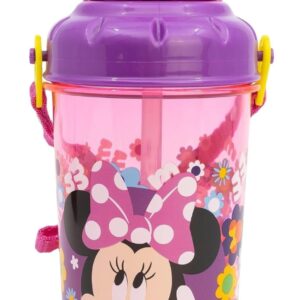 Botella Infantil Minnie Mouse con Pajita y Correa