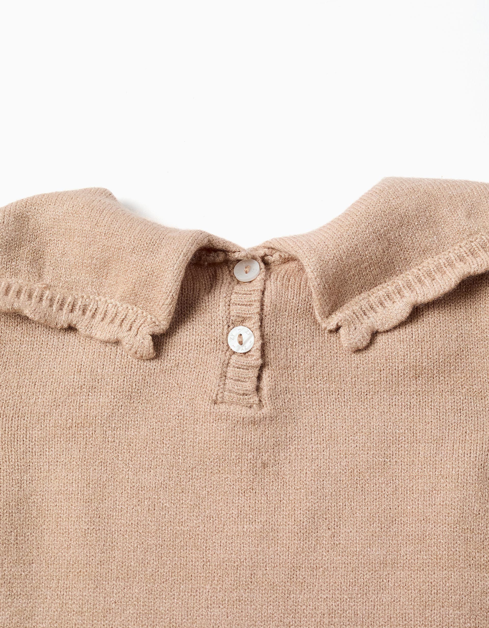 Jersey Bebé Niña Punto Beige - Imagen 4